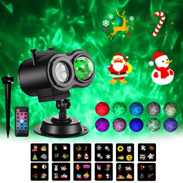 Holiday Projector Lamp with Remote Control and Timing Function, Indoor and Outdoor Christmas, Halloween, Valentine's Day Home Decoration Projector Lamp