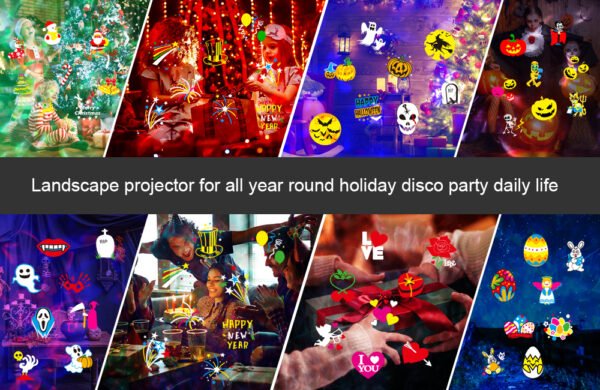 Christmas lights Christmas projection lights with remote control and timing function Room Garden Living room Christmas, Halloween decoration