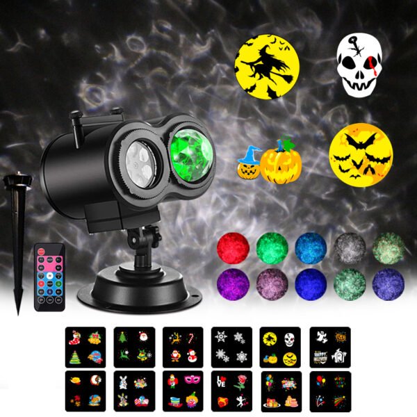 Holiday Projector Lamp with Remote Control and Timing Function, Indoor and Outdoor Christmas, Halloween, Valentine's Day Home Decoration Projector Lamp