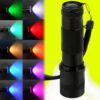 10-colors strobe changeable color flashlight