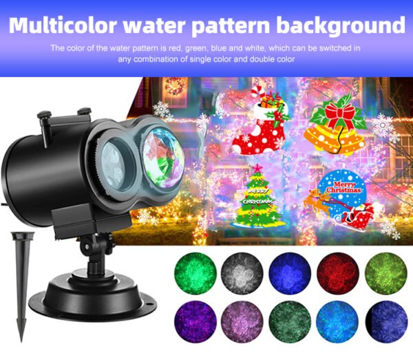 Holiday Projector Lamp with Remote Control and Timing Function, Indoor and Outdoor Christmas, Halloween, Valentine's Day Home Decoration Projector Lamp