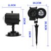 Holiday Projector Lamp with Remote Control and Timing Function, Indoor and Outdoor Christmas, Halloween, Valentine's Day Home Decoration Projector Lamp